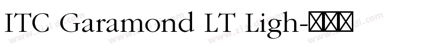 ITC Garamond LT Ligh字体转换
